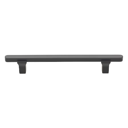 Gliderite Hardware 5-1/16 in. Center to Center Solid Flat Bar Pull Matte Black 4842-128-MB-1